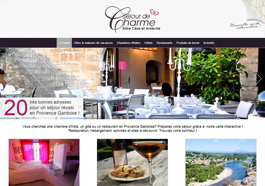 Création de site pour des professionnels du tourisme